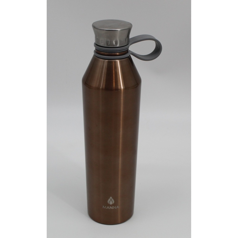 Manna Retro Water Bottle 20oz Stainless Steel Vacuum Insulated Bronze Metallic
